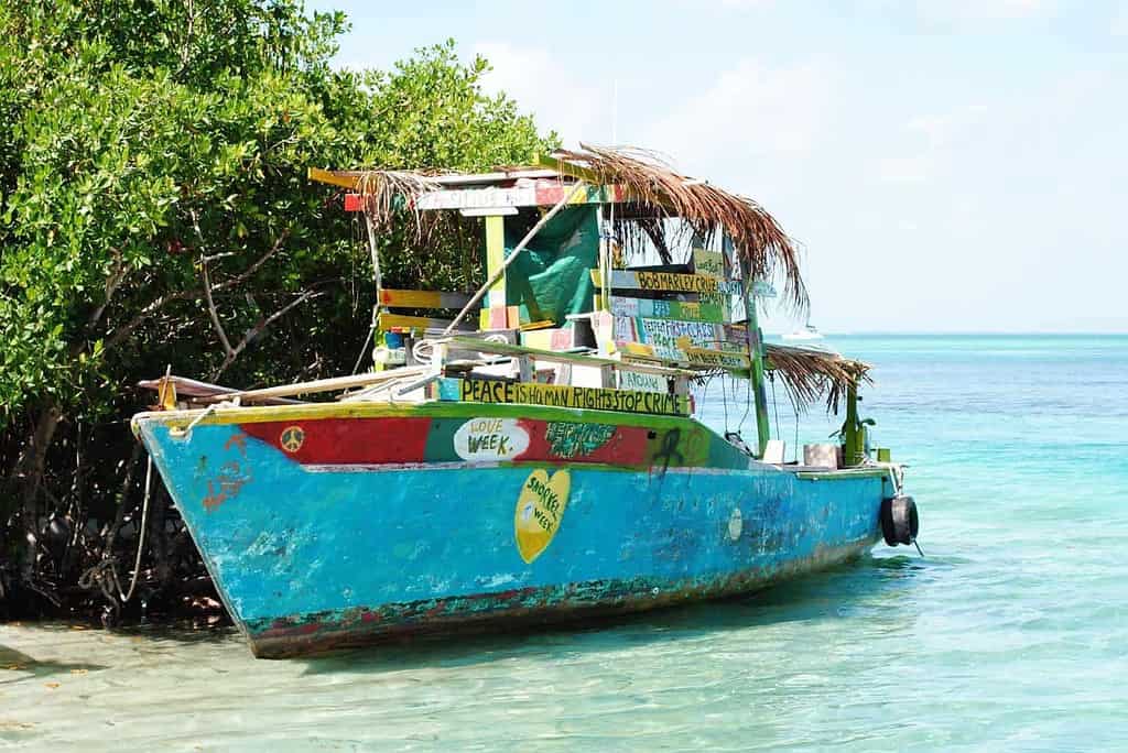 Boat in Caye Caulker Belize