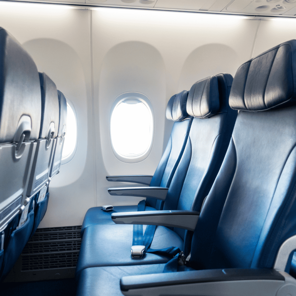 Uncomfortable seats on the plane are one of the top 10 travel problems