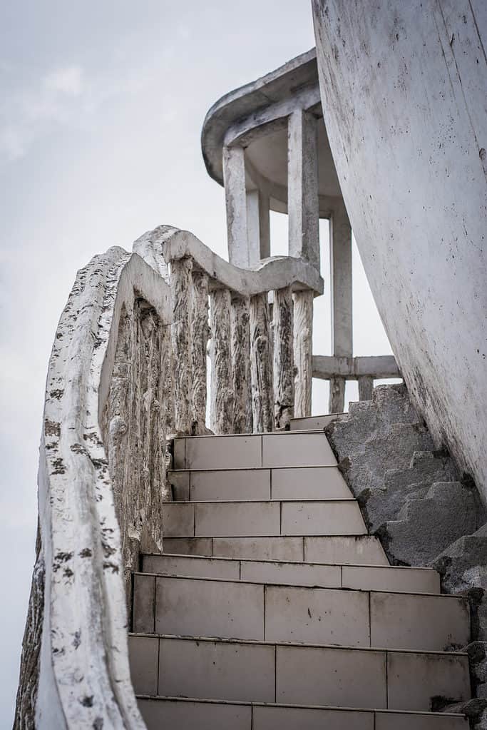 Spiral staircase of spiral tower Ambuluwawa Sri Lanka