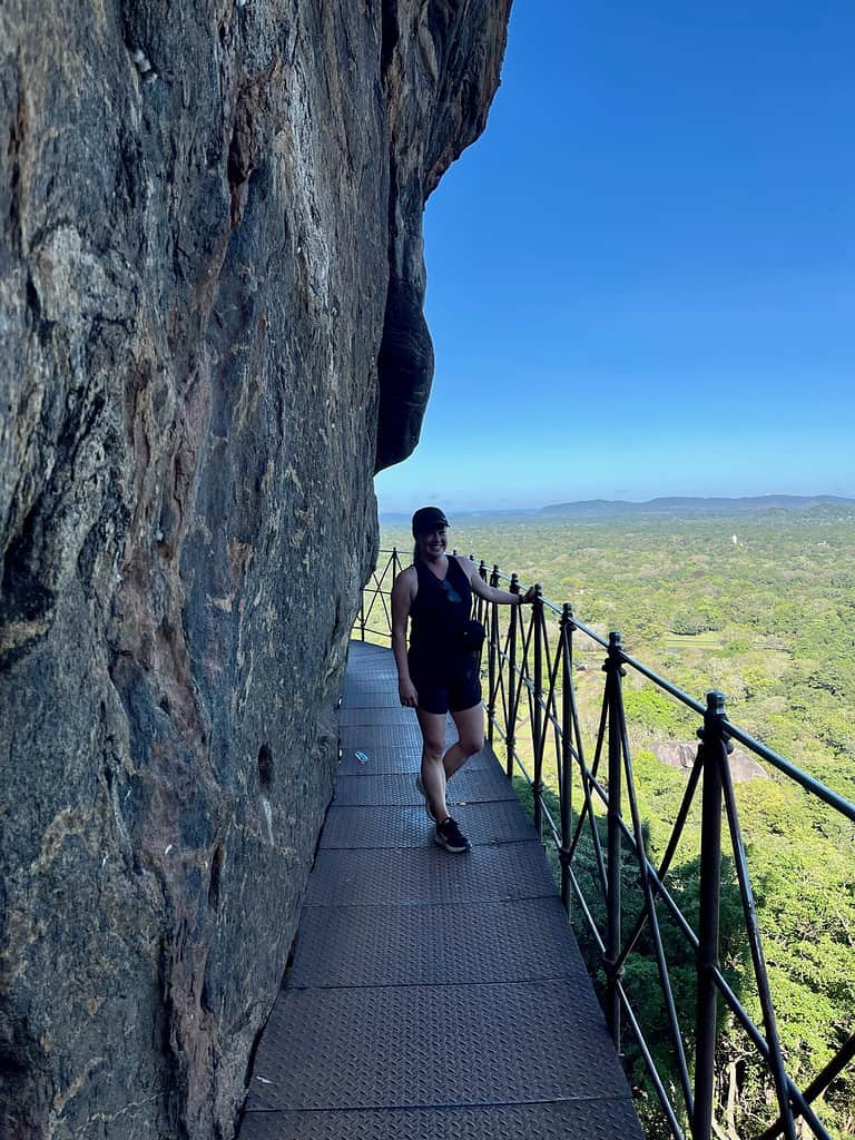 The Sigiriya steps from the citadel