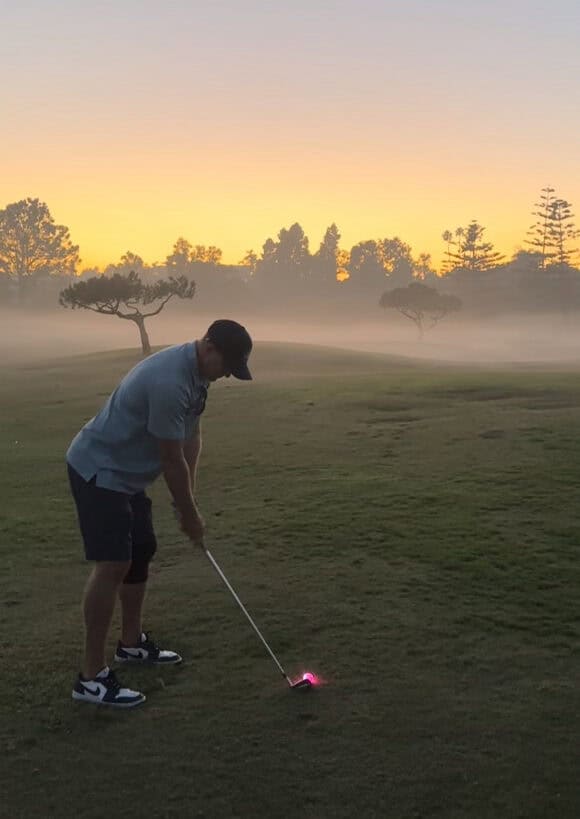 Sunset over Encinitas Ranch golf course.