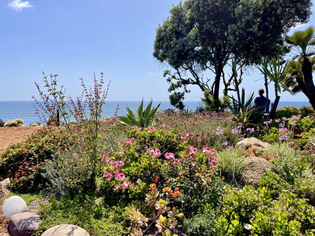 Ocean views from the Self-Realization Garden in Encinitas.
