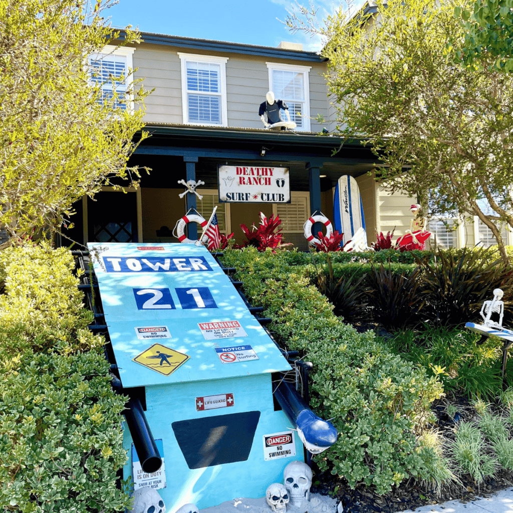 Surf themed decorations for Halloween Carlsbad CA