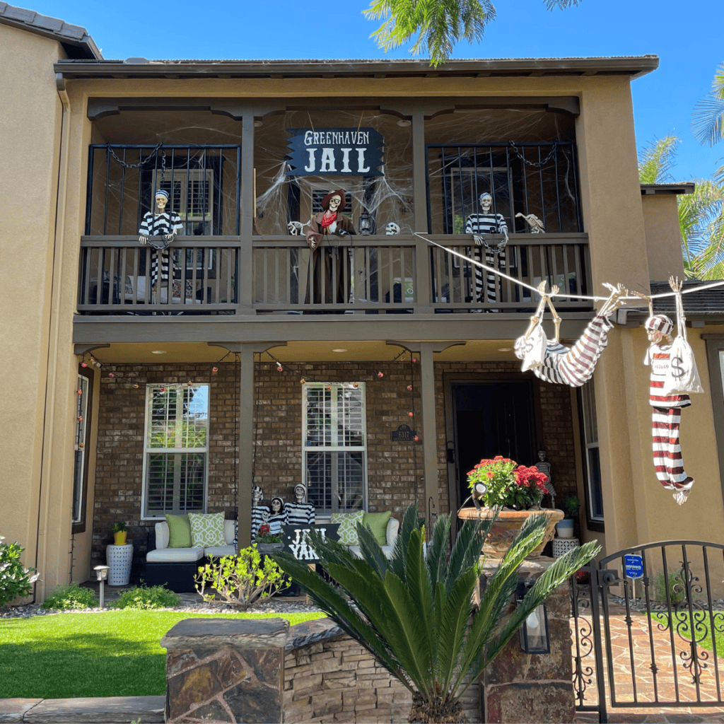 The jail Halloween decorations on Greenhaven Drive in Bressi Ranch.
