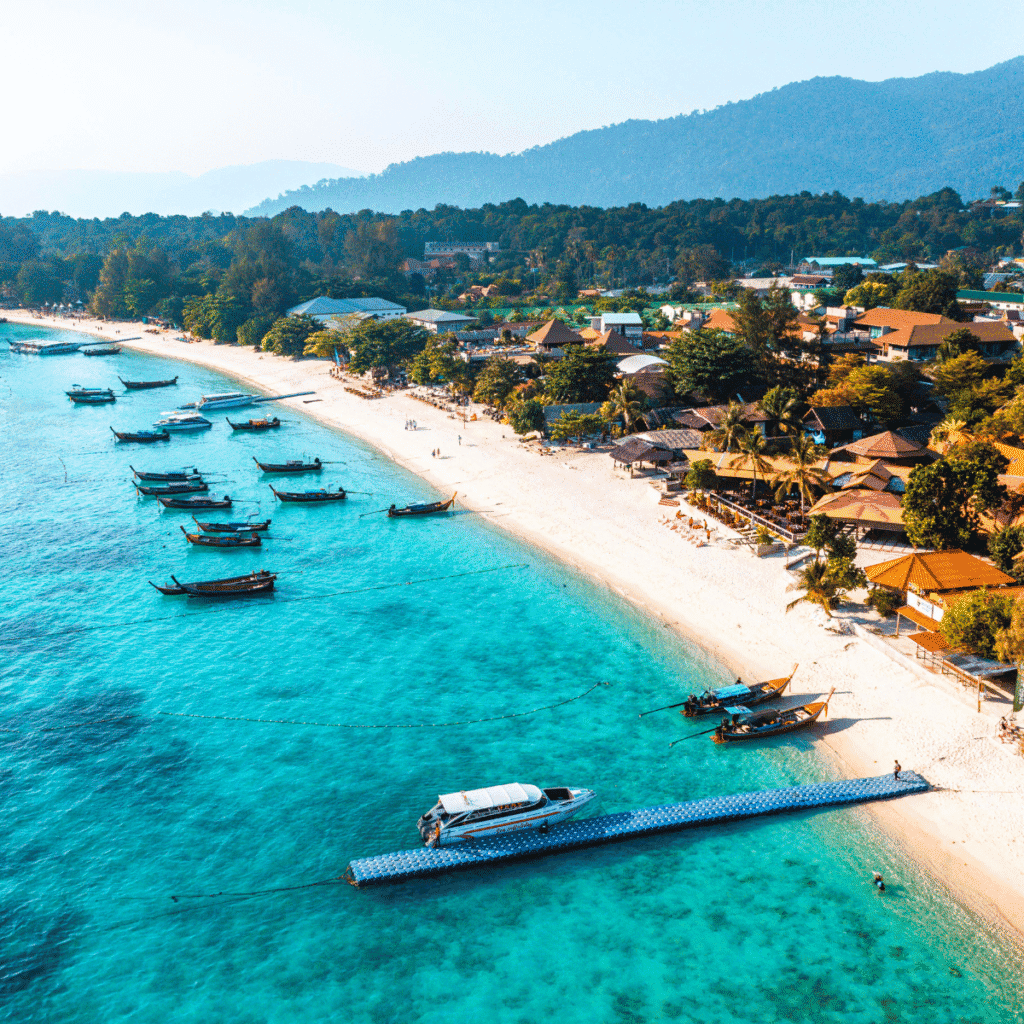 Ferry boats at Pattaya Beach Koh Lipe